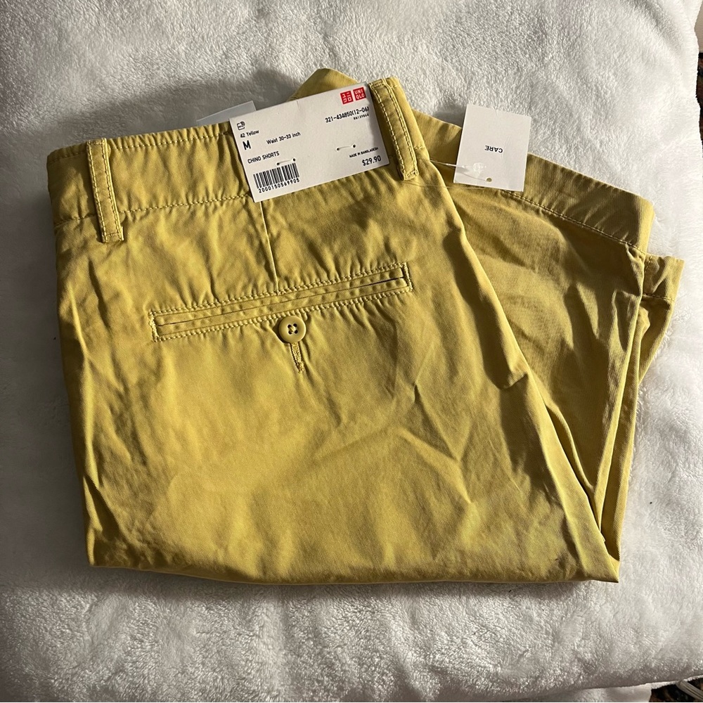 Uniqlo Yellow Chino Shorts